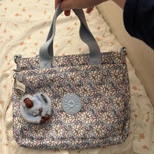 Kipling Floral Blue hand/crossbody Bag